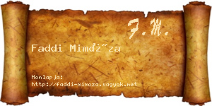 Faddi Mimóza névjegykártya